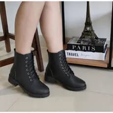 Bota Coturno Feminino Tratorada Blogueira Cano Curto Confortável
