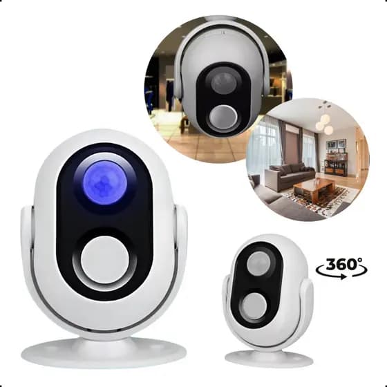 Sensor De Presença e  Movimento Sem Fio Inteligente Alarme Anunciador Campainha