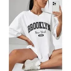 Camisa Unissex New York Streetwear Brooklyn Lançamento Camiseta 100% Algodão 30.1