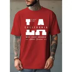 Camiseta Malha Algodão 30.1 Premium Style Street Wear Lançamento LA California