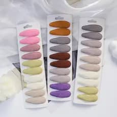6/10 Pçs/set Bebê Meninas Cor Sólida Grampo De Cabelo Floral Xadrez Franja Lateral Clipe Crianças Acessórios Feitos À Mã