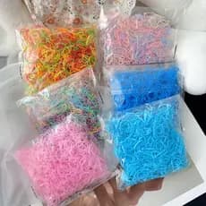 500 Pçs/set Bebê Meninas Colorido Descartável Borracha Laços Bandana Rabo De Cavalo Titular Bandas Crianças Acessórios P