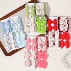 8 Pçs Grampos De Cabelo Borboleta E BB Clipes Para Bebês Novos Feitos À Mão Presilhas Presente Chapéus Acessórios O Do B