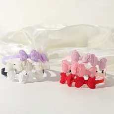 1 Pçs Crianças Bonito Dupla Camada Borboleta Doce Colorido Bandana Princesa Acessórios De Cabelo Atacado