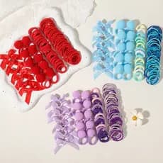 Estilos Novos E Bonitos Com Várias Cores Combinando , Adequados Para Todas As Estações , Laços De Cabelo Infantis , Meni