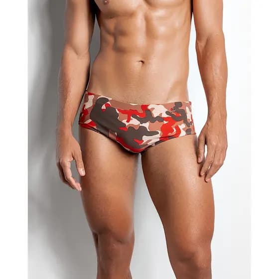 SUNGA MASCULINA CLASSICA DIABOY CAMUFLADA RED