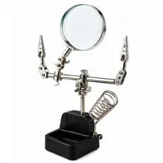 Suporte Lupa P/ Ferro Articulável Solda Circuito Com Garras