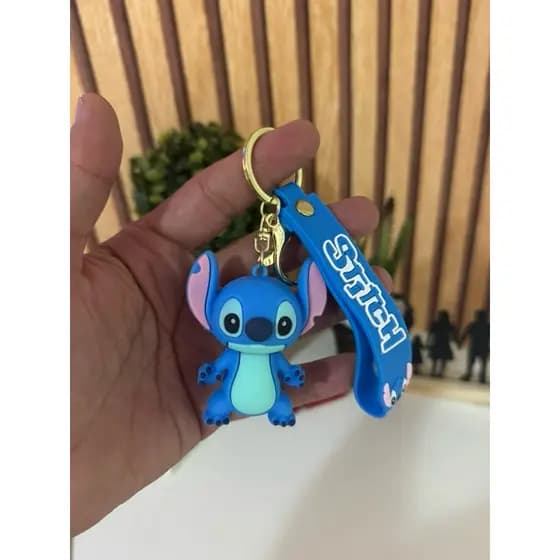 Chaveiro Stitch Fofo Chaveiro 3D Grande Emborrachado Disney Bolsas Mochilas Chaveiro Fofo
