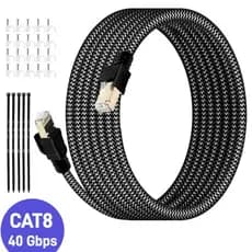 Cat8 Ethernet Cable  40Gbps 2000MHz 20 Metros Network Lan Patch Cord for Router Modem Internet RJ 45