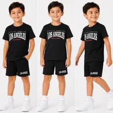 Conjunto de Roupas Infantis para Crianças de 2 ao 14 anos - Camisa e Short Original Kvani Joy