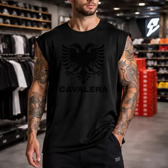 Regata Masculina algodão camiseta Regata Oversized casual Marca Famosa Estilosa Algodão Caimento Perfeito Lançamento