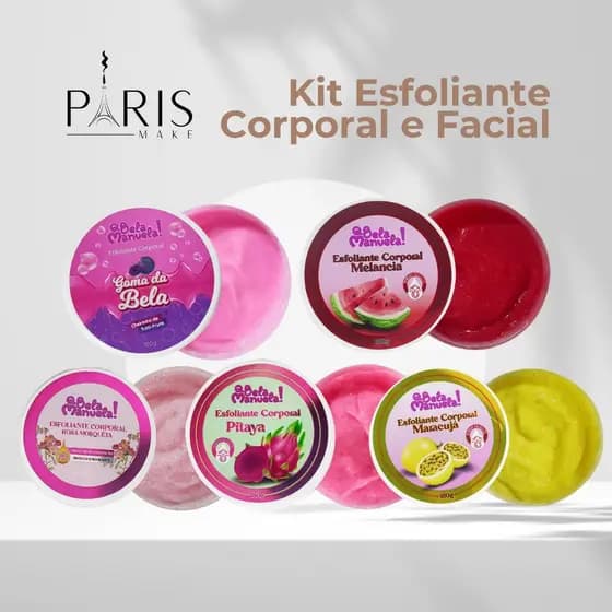 Esfoliante Corporal 180g Q Bela Manuela Rosa Mosqueta Pitaya Maracuja Melancia