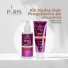 Kit HydraHair PhálleBeauty Progressiva de Chuveiro em Casa Efeito Salao em Casa + Shampoo Anti Residuos Alisar Cabelo
