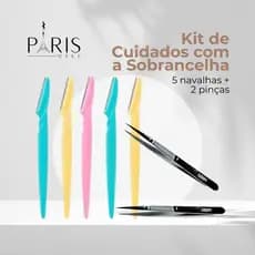 Kit 5 Navalhas para Aparar Sobrancelha/Removedor de pelos + 2 Pincas