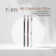 Kit Lapis Delineador de Olhos Preto Marrom Branco A Prova D Agua Apontador