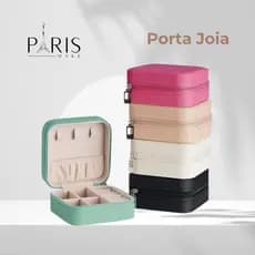 Porta Jóias Portátil Caixinha Bolsa de Armazenamento Colar Brincos Anéis