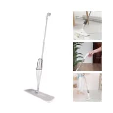 Mop Spray Mágico Limpeza Multiuso com Reservatório 400ml | Esfregão Rodo Vassoura com Cabo Inox e Pano Lavável