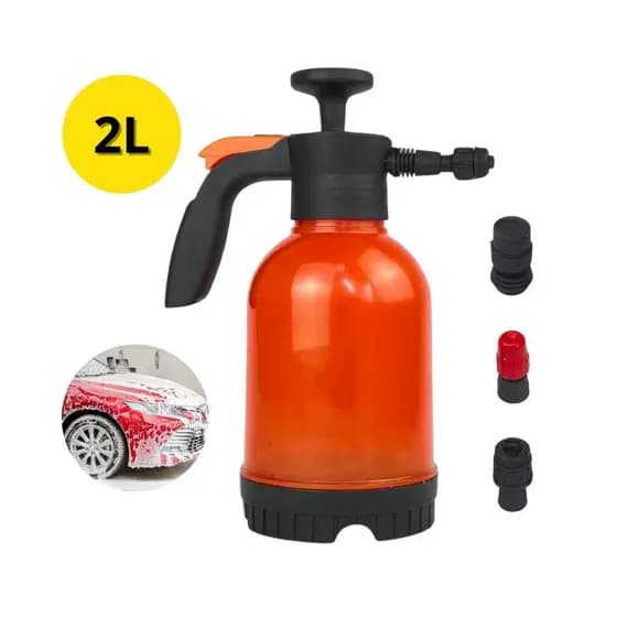Snow Foam Manual 2L com 3 Bicos Ajustáveis| Pulverizador Borrifador Espuma Carro Moto Lavagem Automotiva
