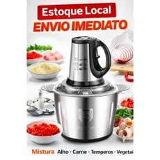 Picador De Alimentos Moedor De Carne Mixer Elétrica Processador Cozinha Casa Alho - 110v-220v
