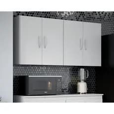 Armário Aéreo Multiuso 4 Portas Napolis Cozinha Quarto
