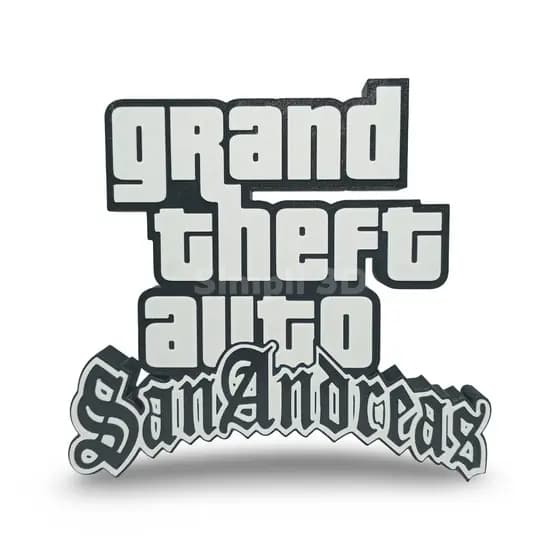 Placa Decoração Gamer Grand Theft Auto San Andreas - GTA San Andreas