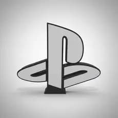 Placa Decorativa Logo Playstation Geek