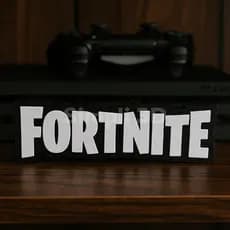 Letreiro para Decoração Quarto Gamer Logo Fortnite 3D