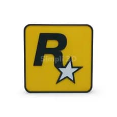 Placa Decorativa Rockstar Games - Decoração Gamer