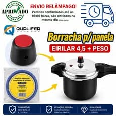 Kit Peso Universal e Borracha Silicone p/ Panela De Pressão Eirilar 3,0 a 4,5 litros( Medindo 20cm Interno)