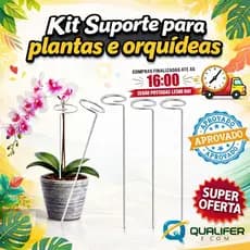 Suporte para plantas orquideas flores rosas (Aço zincado)