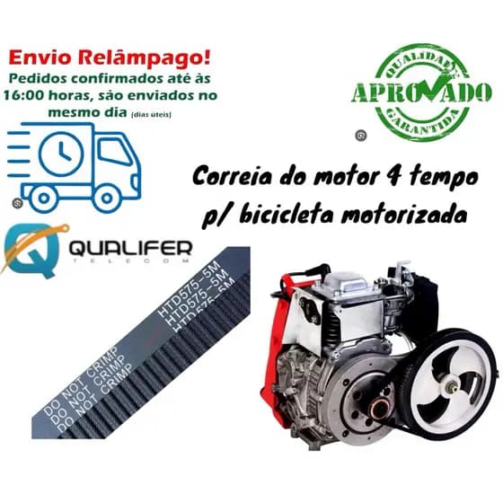 CORREIA DO MOTOR 4 TEMPOS DA BICICLETA MOTORIZADA 575-5M