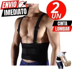 Kit 2 Cinta Ergonomica Lombar Colete EPI Faixa Ergonômica Corretor De Postura e Proteção Coluna Para Carregar Peso