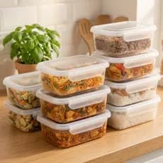 Kit 10 Marmita Potes 800ml com Travas Laterais BPA FREE Alimentos organizadores de refrigerador