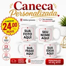 Caneca Personalizada Foto Criação Exclusiva - Porcelana - Xícara- Caneca de Café Promoção