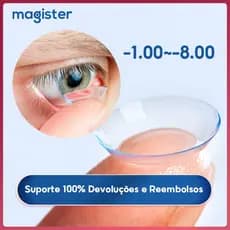 (-1.0 ~-8.0)Magister Lente De Contato Transparente Grau 14.0mm incolor Lentes Natural e confortável