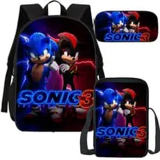 Materiais Escolares Infantil Herói Azul Rápido Mochila Lancheira Estojo