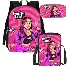 Itens Escolares Mochila Escolar Estojo Lancheira Emilly Vick Dos Rosa