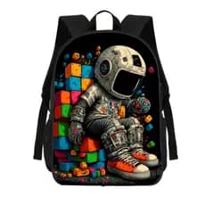 Mochila Estojo Lancheira Infantil Astronauta Espaço