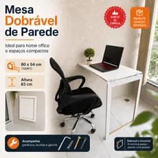Mesa Dobravel Retrátil de Parede, escrivaninha, bancada Home office, tabua de passar Multifunções