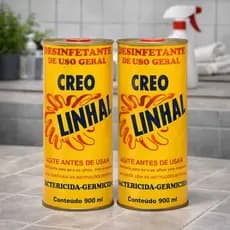 2 UNIDADES Desinfetante Creolina Linhal 900ml - Bactericida, Repelente de Insetos, Fácil Manuseio