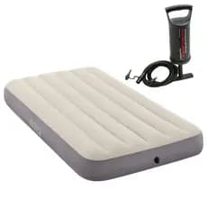 COLCHÃO DURA-BEAM SINGLE INTEX SOLTEIRO COMPACTO + BOMBA BOM