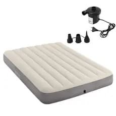 COLCHÃO FULL DURA-BEAM CASAL INTEX CONFORTO + BOMBA ELÉTRICA