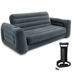 SOFÁ CAMA INFLÁVEL INTEX 2 LUGARES SUP ATÉ 200KG 2,03 X 2,31 X 0,66M