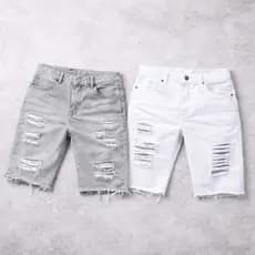 Kit Masculino Bermuda Jogador 2 Shorts Rasgado Modelo Premium