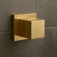 Acabamento Quadrado 100% Metal Dourado Gold Registro Chuveiro Pressão / Gaveta 1/2 e 3/4 Padrão Deca