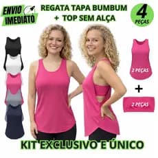 Kit 2 Camiseta Tapa BumBum C/2 Top Tomara Que Caia Academia Crossfit Corrida Treino Fitness Premium
