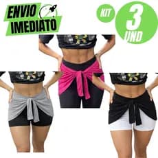Kit 3 Tapa Bumbum Academia Ginástica Para Usar Com Legging Caminhada Feminino Crossfit Premium