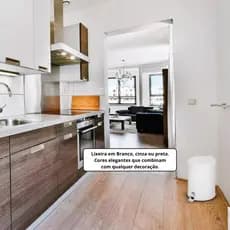 Lixeira Aço Inox Redonda com Pedal e Balde Interno Removível 3 ou 5 Litros Multiúso Cores Diversas
