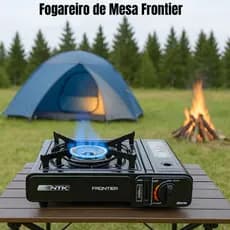 Fogareiro Mesa Portátil a Gás Acendedor NTK, Century e Elétrico Cooktop Prático 1 Boca Casa Camping