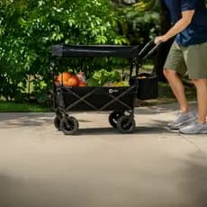 Carrinho de Aço e Lona para Carga Dobrável Capacidade 80 kg no Trabalho Camping Praia Pesca Lazer